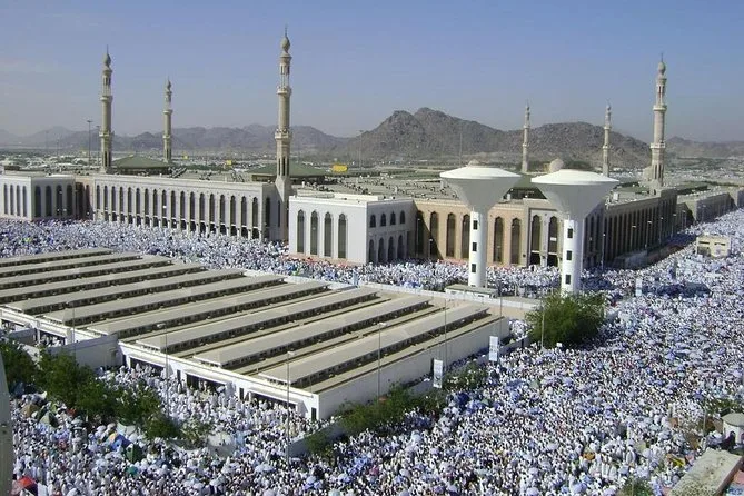 This is the place where Hujaj gather to listen sermon of Hajj at Masjid Nimra.