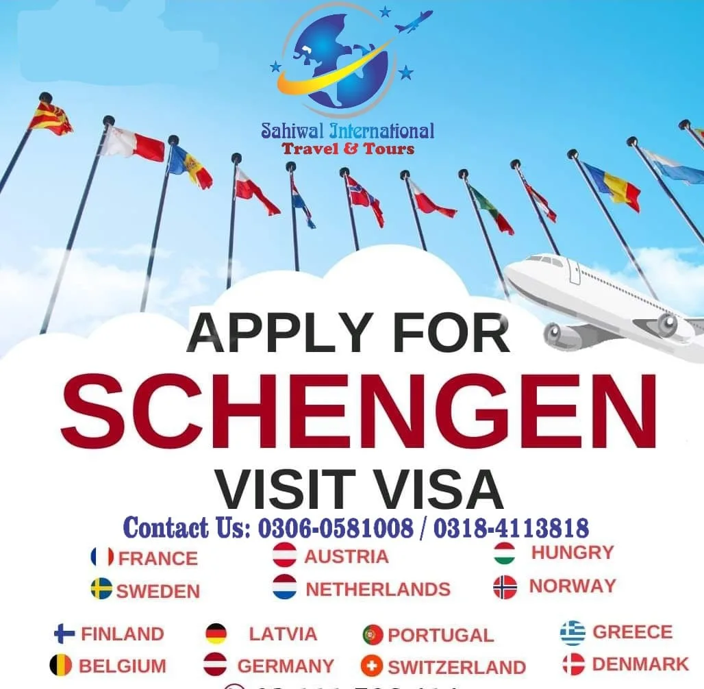 schengen visit visa from sahiwal international